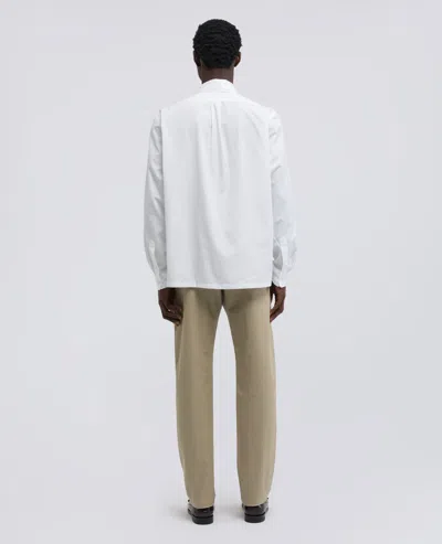 Aspesi Box Cut Cotton Poplin Shirt In White