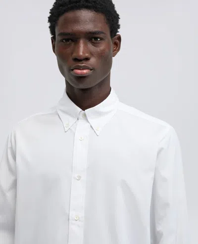 Aspesi Box Cut Cotton Poplin Shirt In White
