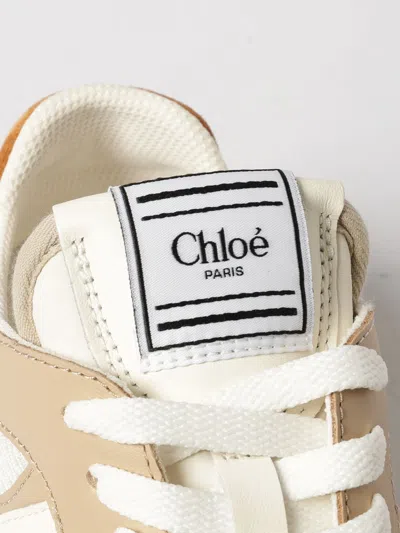 Chloé Kick Brown Sneaker With Logo Patch On The Tongue And Logo Lettering On The Back In Fabric And Suede  In Brown