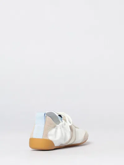 Chloé White Calf Leather Bos Taurus Athletic Sneakers In Multi