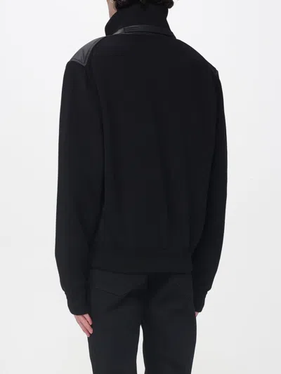 Tom Ford Black Solid Mock Collar Jacket In Black