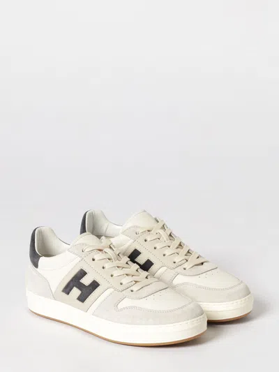 Hogan Lightweight Leather And Mesh Athletic Sneakers In White