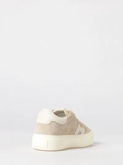 Hogan Grey Crosswind Calfskin Suede Sneakers In Neutral
