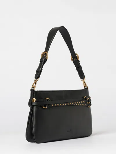 Pinko Mini Structured Studded Shoulder Bag In Black