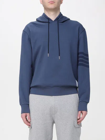 Thom Browne Blue Solid Loopback Overdyed 4-bar Hoodie In Blue