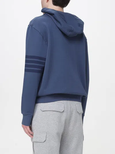 Thom Browne Blue Solid Loopback Overdyed 4-bar Hoodie In Blue