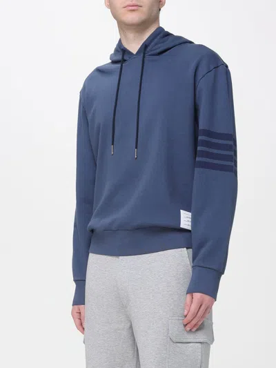 Thom Browne Blue Solid Loopback Overdyed 4-bar Hoodie In Blue