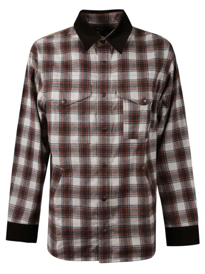 Junya Watanabe Check Overshirt Jacket Jackets And Coats Brown In Multi