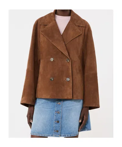 Weekend Max Mara Double-breasted Jacket In Brown