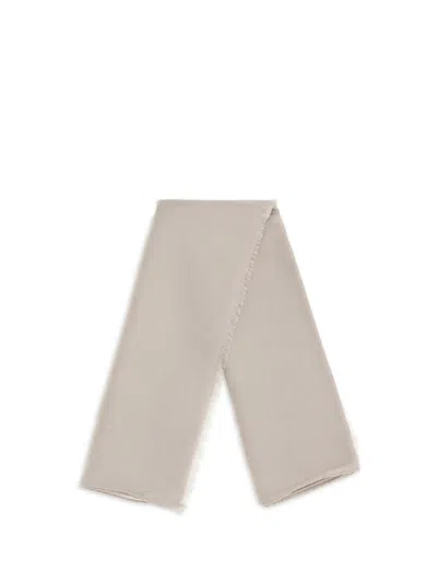 Max Mara Rectangular Scarf In Neutral