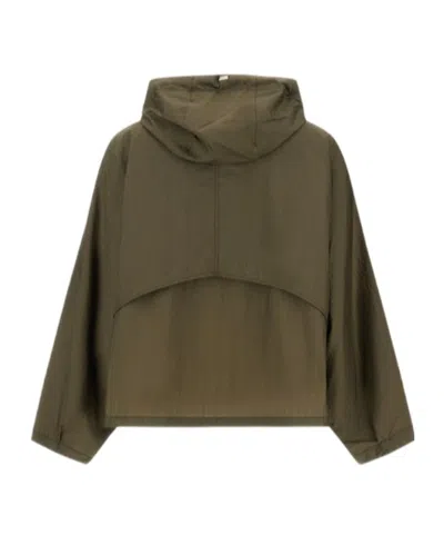 Herno Military Green Sport Jacket With Hood In Green