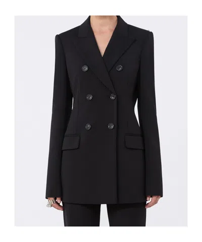 Sportmax Double-breasted Jacket Featuring Button Detailing In Black