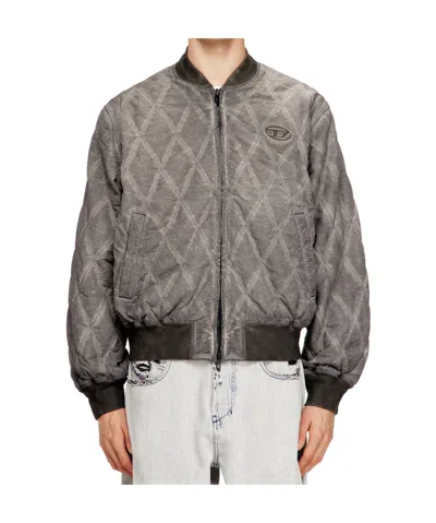 Diesel J-type-treat Diamond-quilted Cotton Blend Jacket In Multi