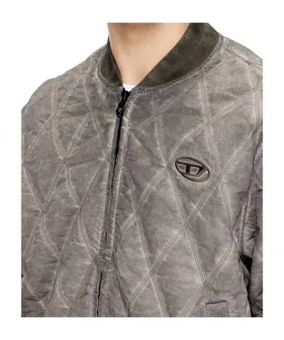 Diesel J-type-treat Diamond-quilted Cotton Blend Jacket In Multi