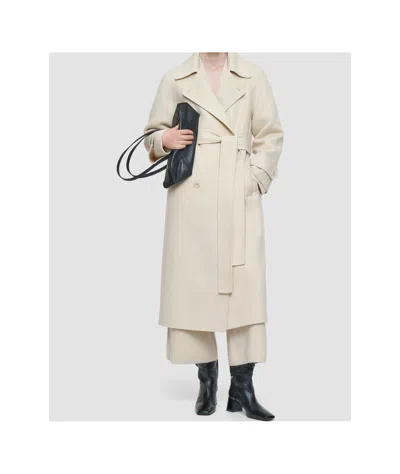 Joseph Navarre Linear Double Face Wool Coat In Neutral