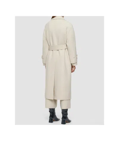 Joseph Navarre Linear Double Face Wool Coat In Neutral