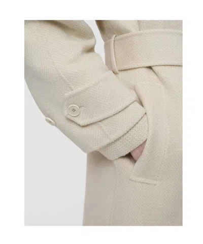 Joseph Navarre Linear Double Face Wool Coat In Neutral