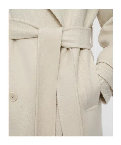 Joseph Navarre Linear Double Face Wool Coat In Neutral