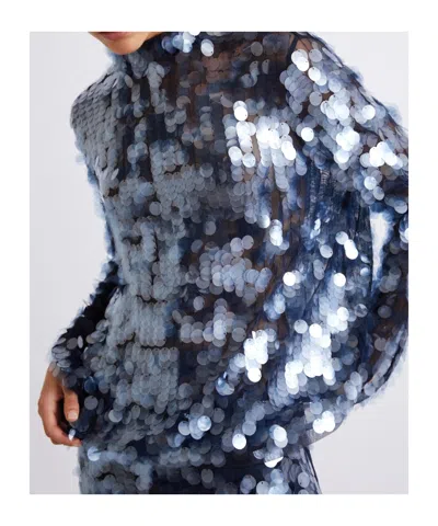 Marella Gallo Sequin Top In Blue