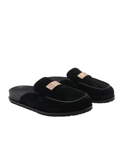 Tory Burch Black Leelee Mules In Black