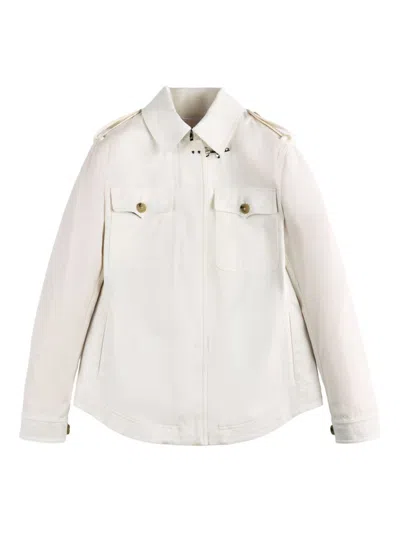 Fay White Collared Jacket In White