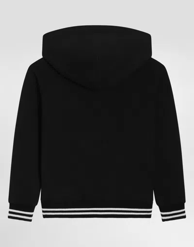 Dolce & Gabbana Hooded Sweatshirt With Print In Black