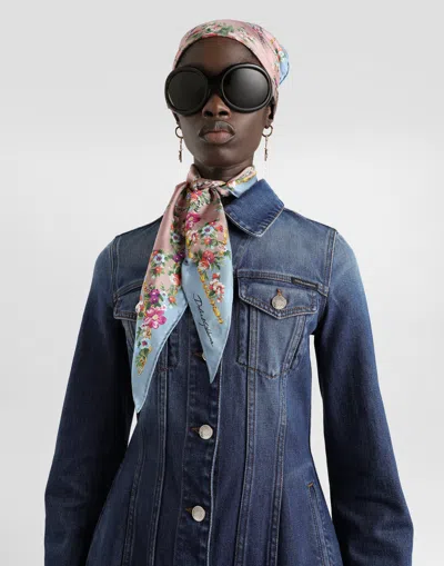 Dolce & Gabbana Denim Single-breasted Jacket In Blue