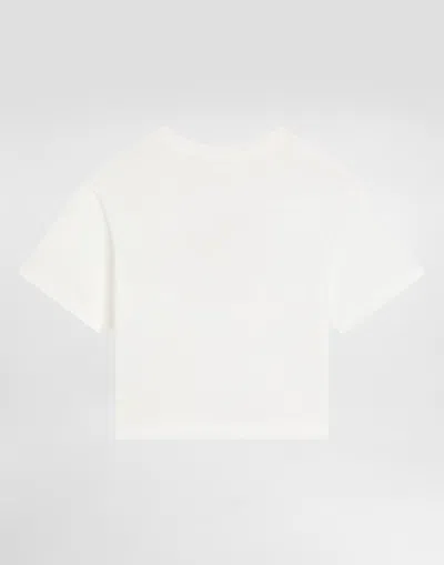 Dolce & Gabbana Floral-logo T-shirt In White
