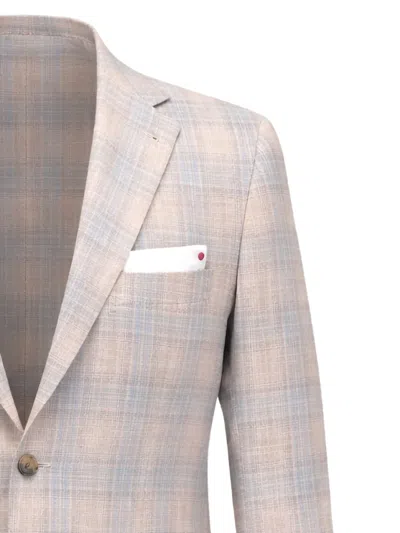 Kiton Plaid Blazer In Multi