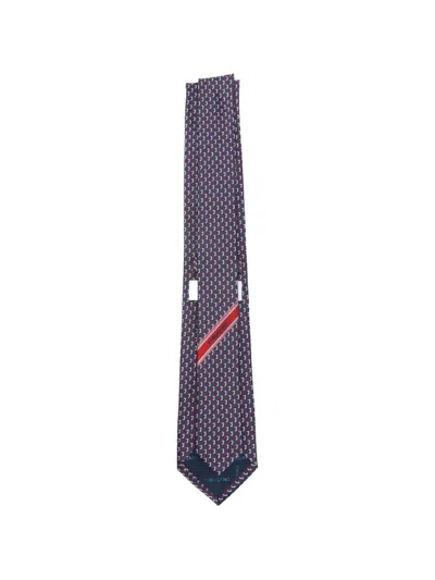 Ferragamo Patterned Tie In Purple