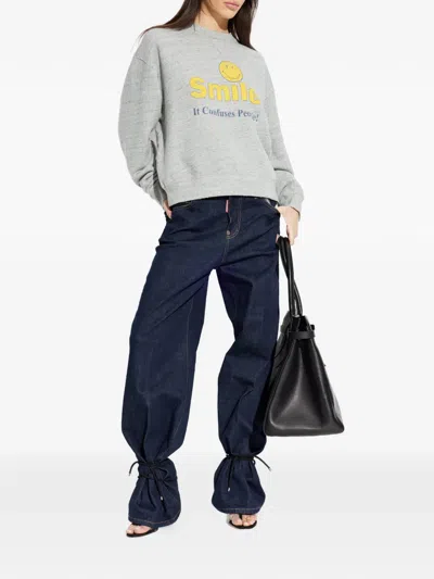 Dsquared2 Printed Sweatshirt In Gray