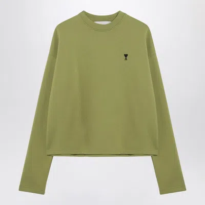 Ami Alexandre Mattiussi Ami Paris Ami Paris De Coeur Matcha Sweatshirt In Green