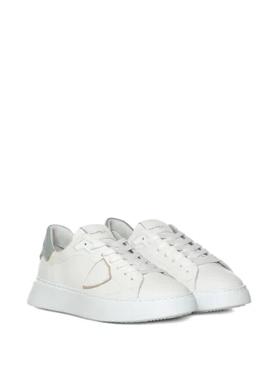 Philippe Model Triangle-patch Sneakers In White