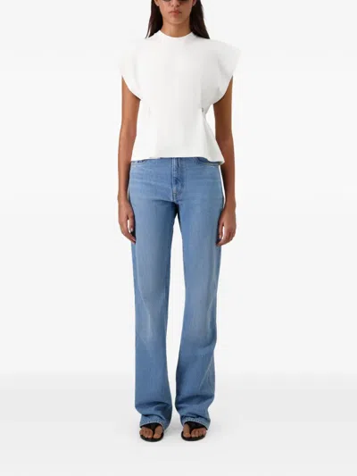Coperni Adjustable Short-sleeved T-shirt In White