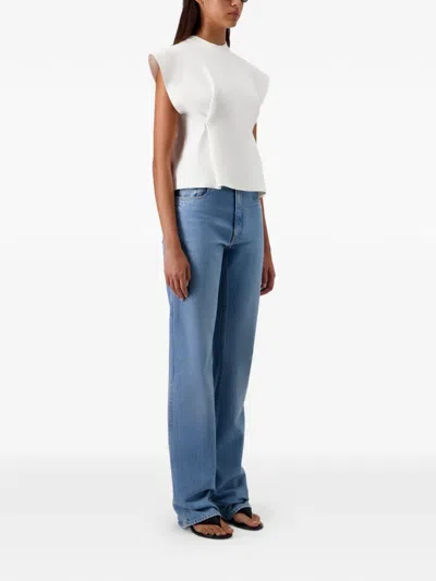 Coperni Adjustable Short-sleeved T-shirt In White