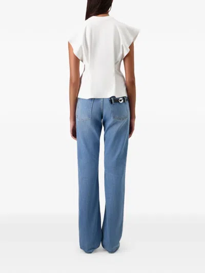 Coperni Adjustable Short-sleeved T-shirt In White