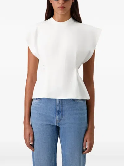 Coperni Adjustable Short-sleeved T-shirt In White