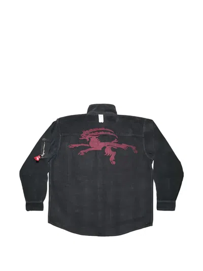 Prototypes Logo-detail Overshirt In Gray