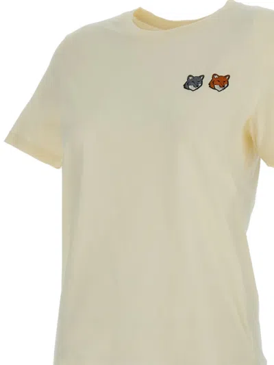 Maison Kitsuné Double Fox Head Regular T-shirt In Gray