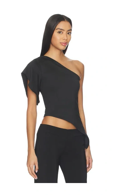 Superdown Marlene Asymmetrical Top In Black