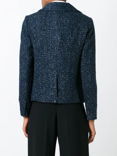 Shop Michael Michael Kors Tweed Jacket - Blue