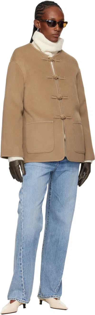 Rohe Beige Double-faced Wool Jacket In Multi