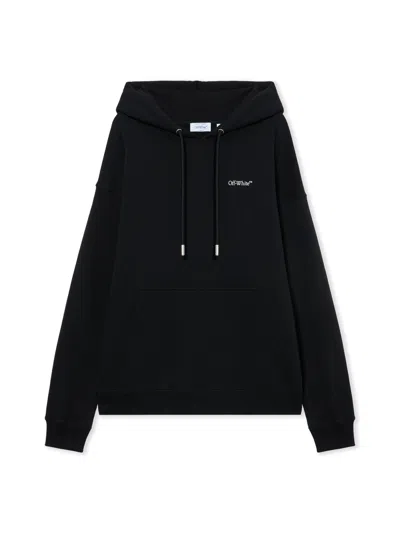 Off-white Vanish Arrow Printed French Cotton-terry Hoodie In Black