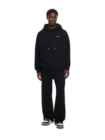 Off-white Vanish Arrow Printed French Cotton-terry Hoodie In Black