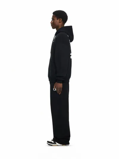 Off-white Vanish Arrow Printed French Cotton-terry Hoodie In Black