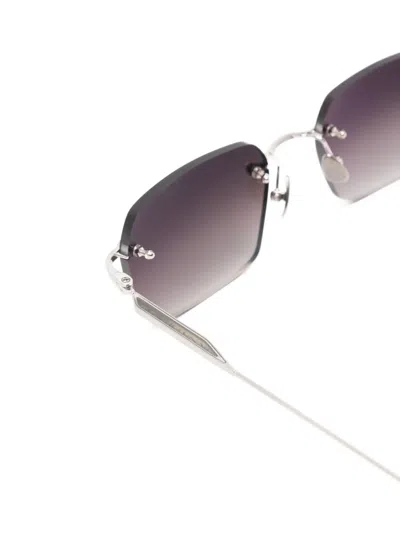 Matsuda Rectangle-frame Sunglasses In Silver
