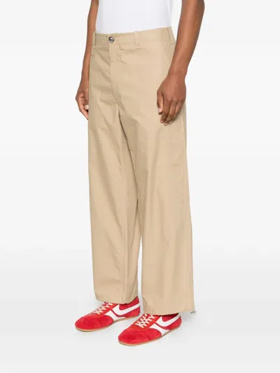 Moschino Belt-loop Trousers In Neutral