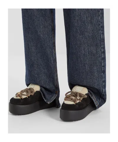 Fendi Black Suede Sandals In Black