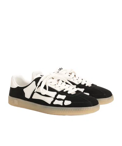 Amiri Pacific Bones Black Low Top Sneakers With Logo Patch On The Tongue And Logo Lettering On The Heel In In Multi