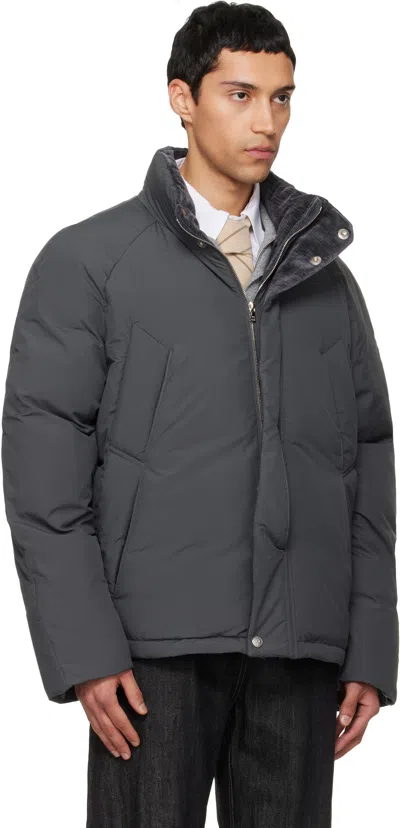 Nullus Gray 8 Pocket Down Jacket In Gray